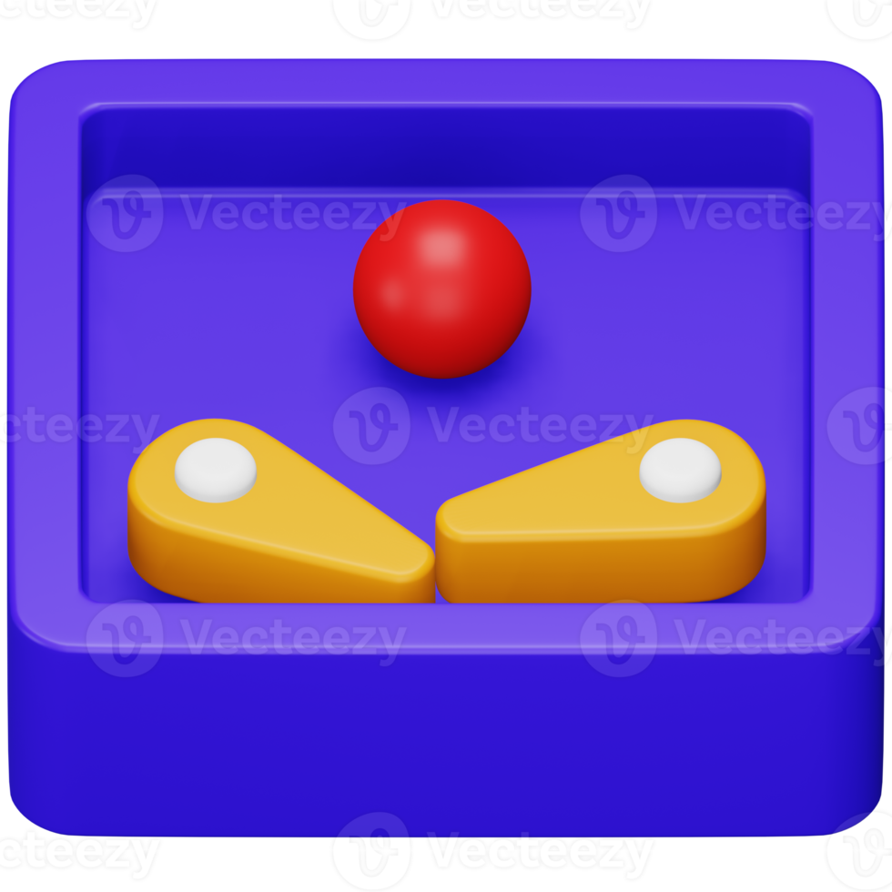 pinball ícone isométrico de renderização 3d. png