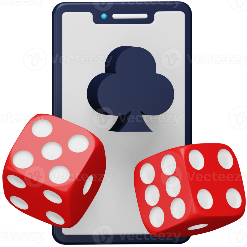 Mobile gambling 3d rendering isometric icon. png