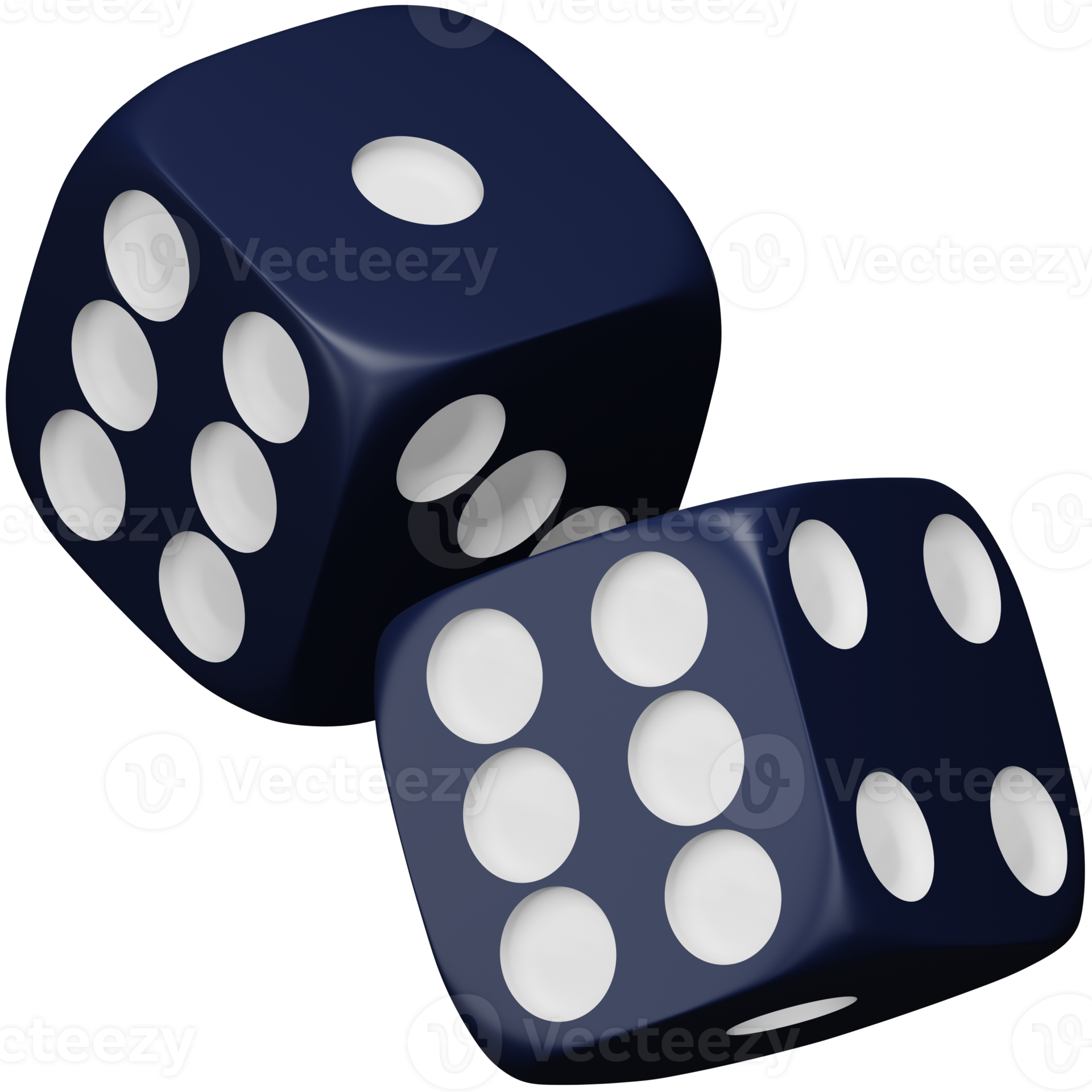 Black rolling dice 3d rendering isometric icon. 15081429 PNG