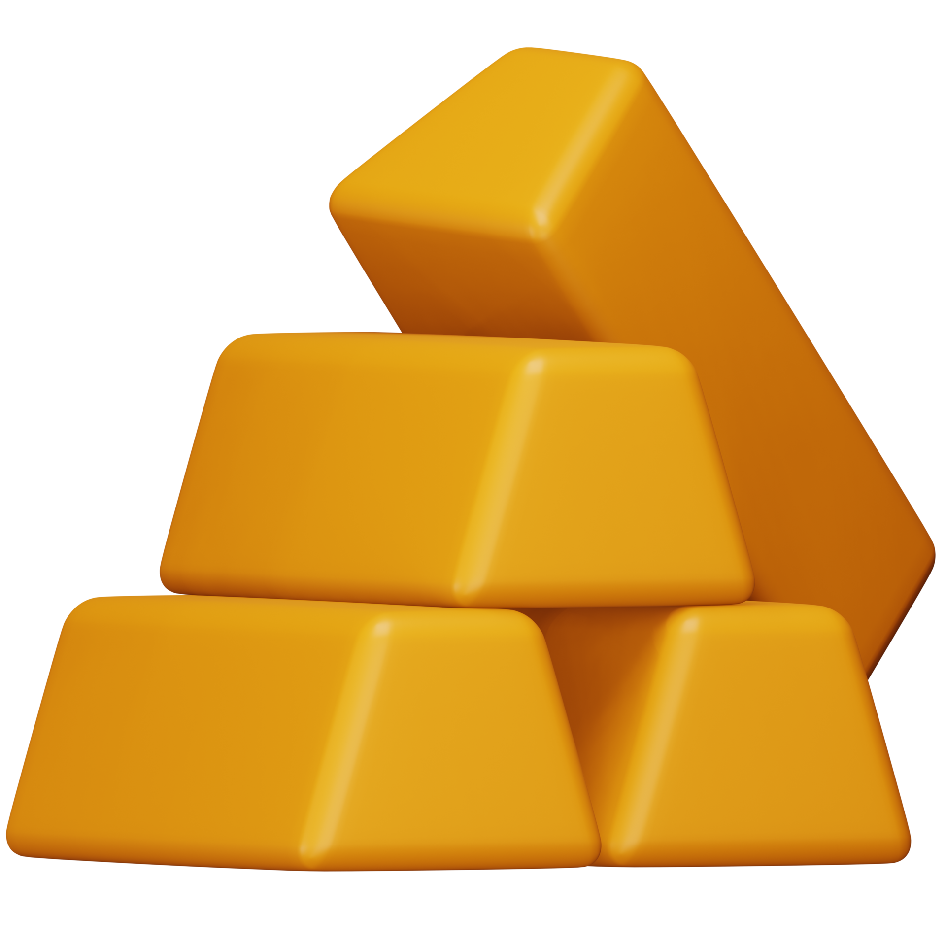 Gold bar 3d rendering isometric icon. 15081430 PNG