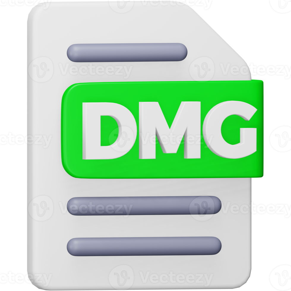 Dmg file format 3d rendering isometric icon. png