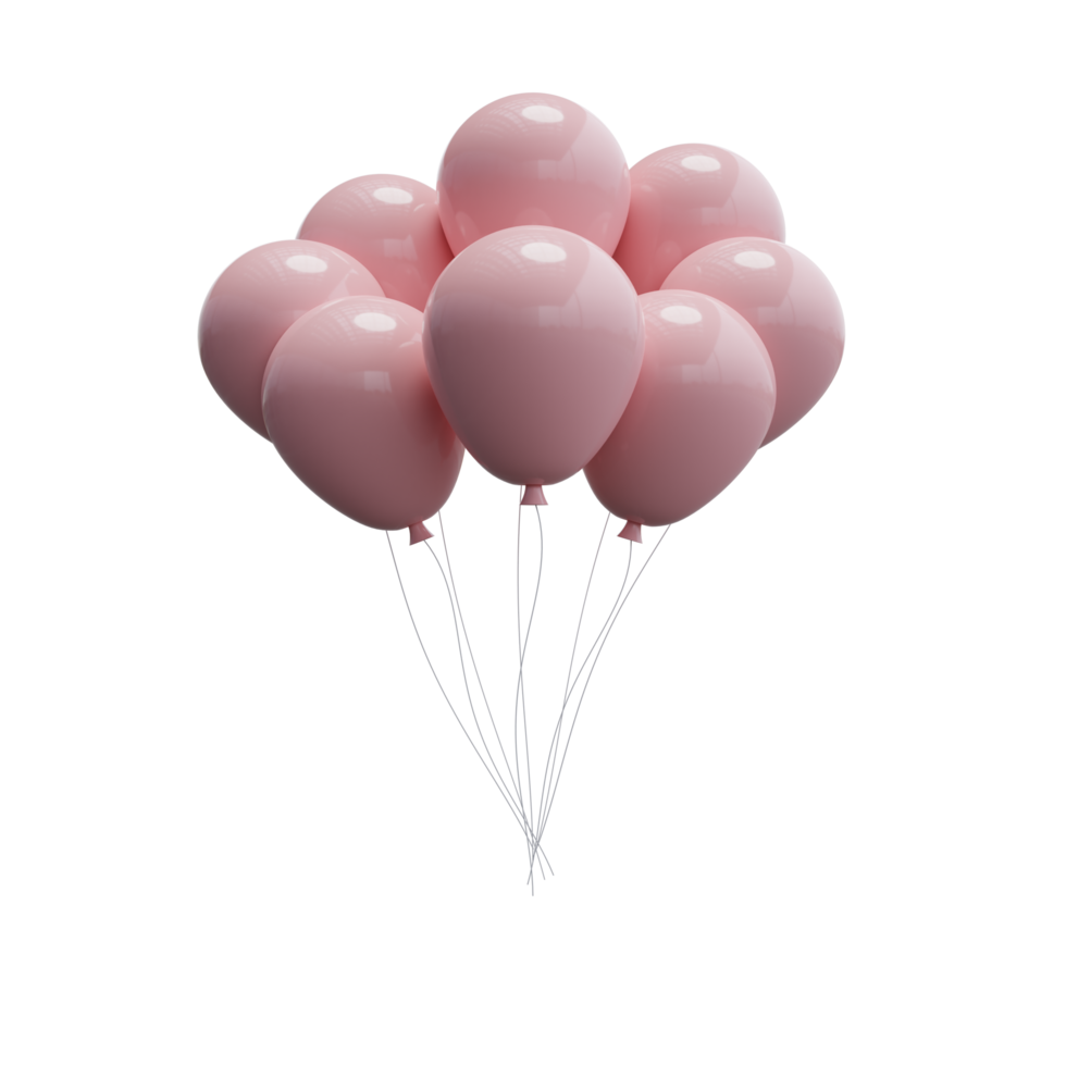 3D-Ballons. 3D-Rendering. png