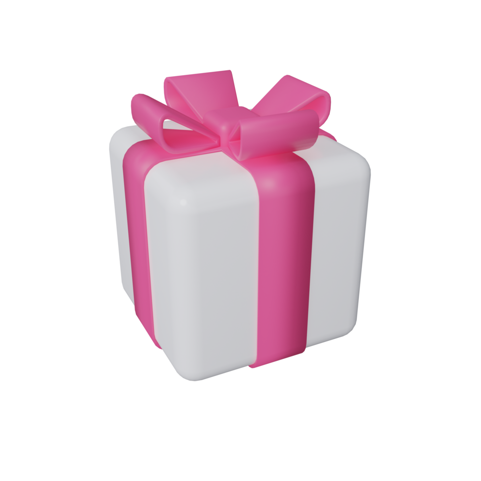 3D gift box. 3d rendering illustration. png