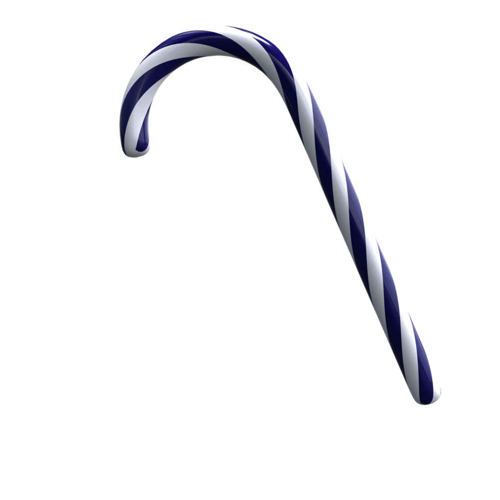 3d candy cane. 3d rendering. png