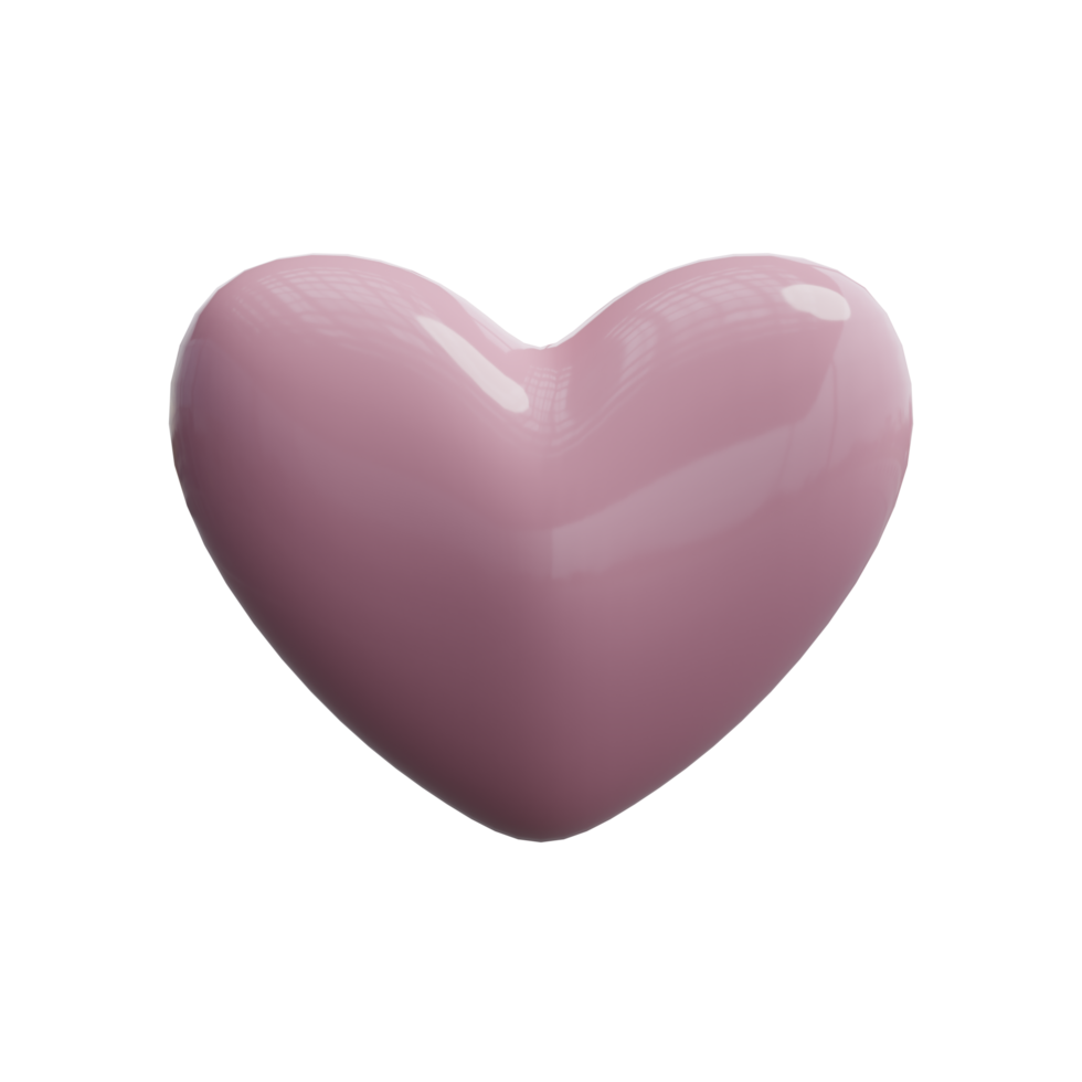 3d heart. 3d render. png