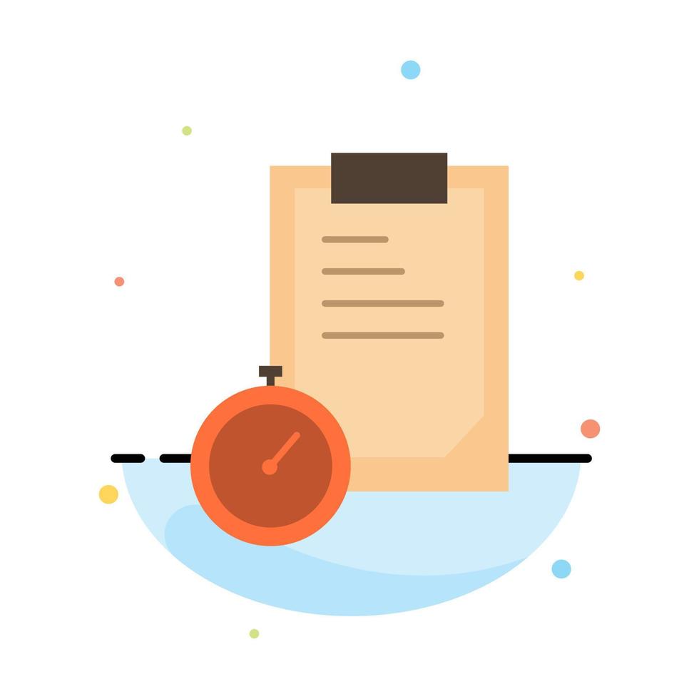 Deadline Business Planning Time Abstract Flat Color Icon Template vector