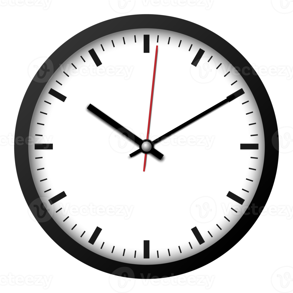 reloj de pared negro mínimo png