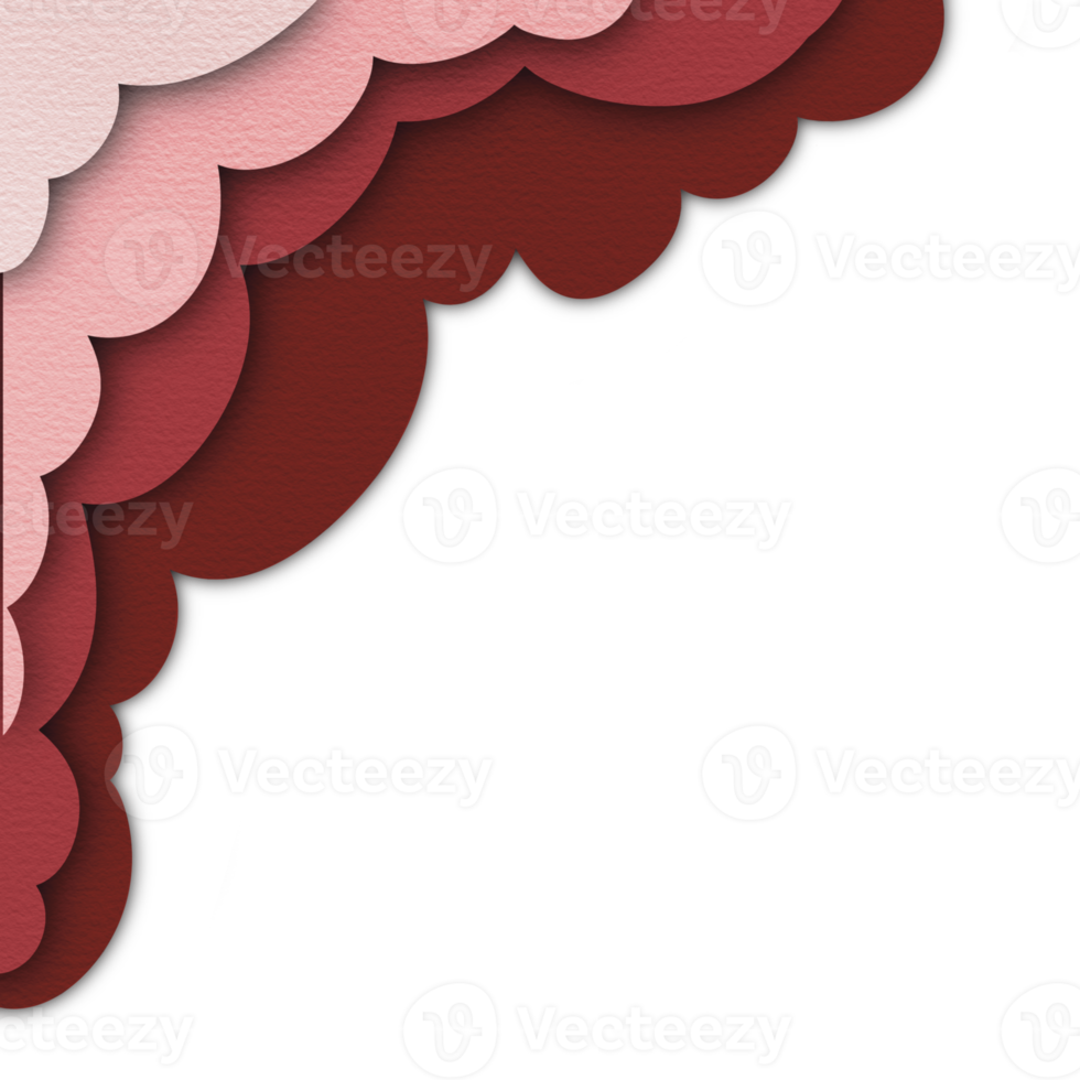 Abstract papercut style png