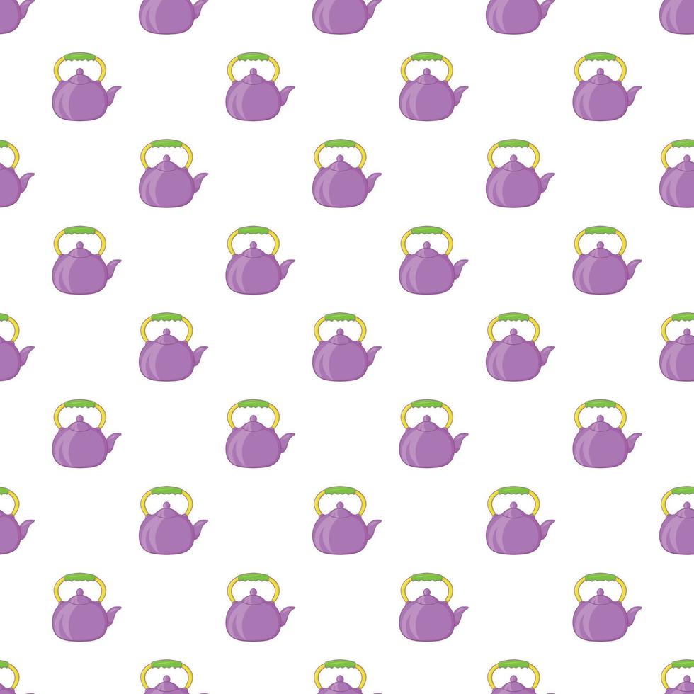 Kettle pattern, cartoon style vector