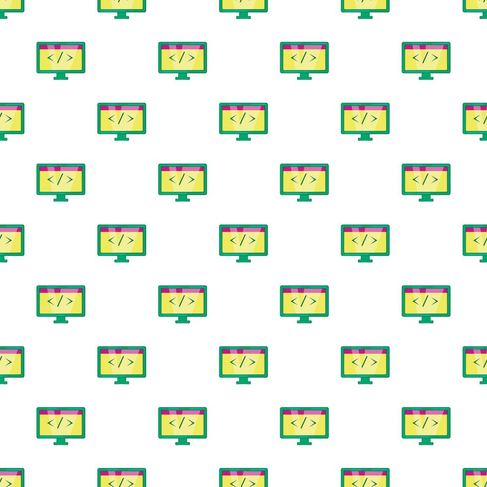 Monitor with sign left right pattern vector
