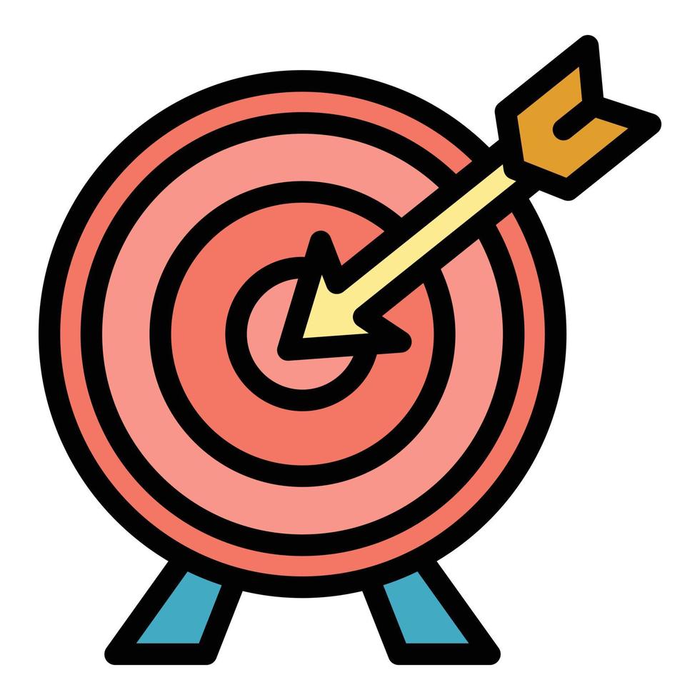 Arch target icon color outline vector