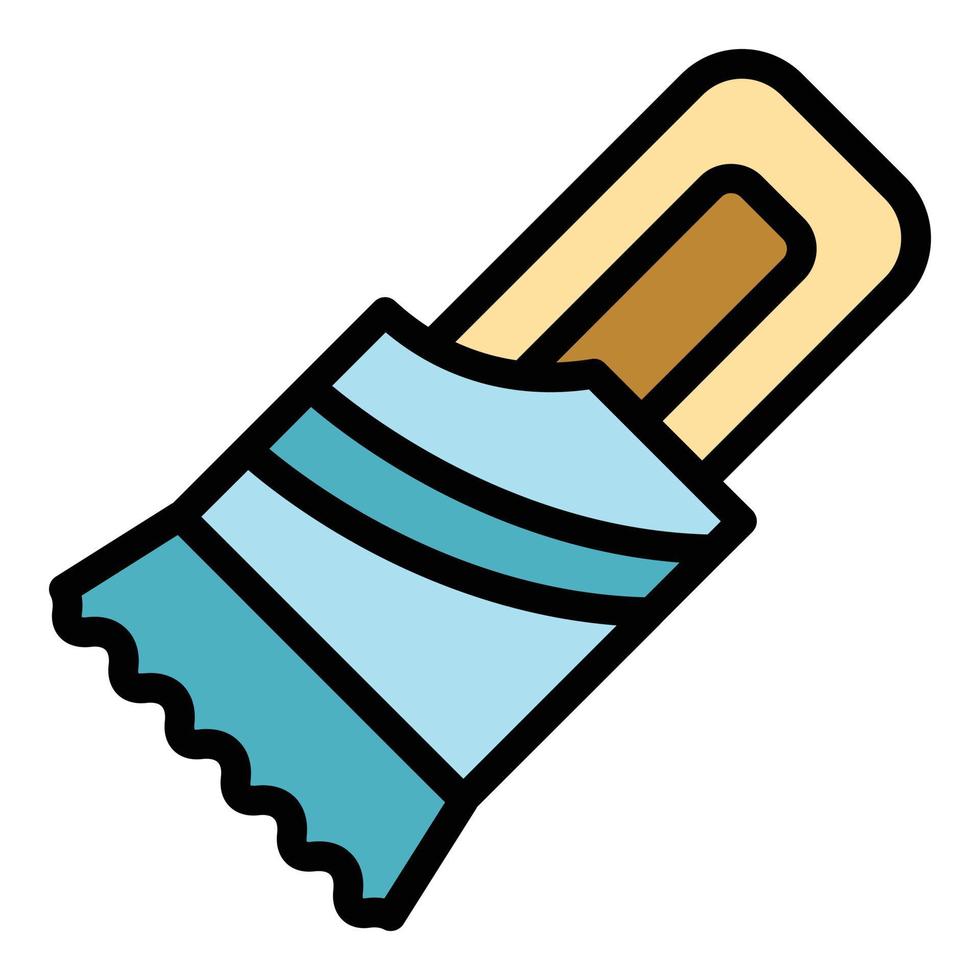 Cereal bar icon color outline vector