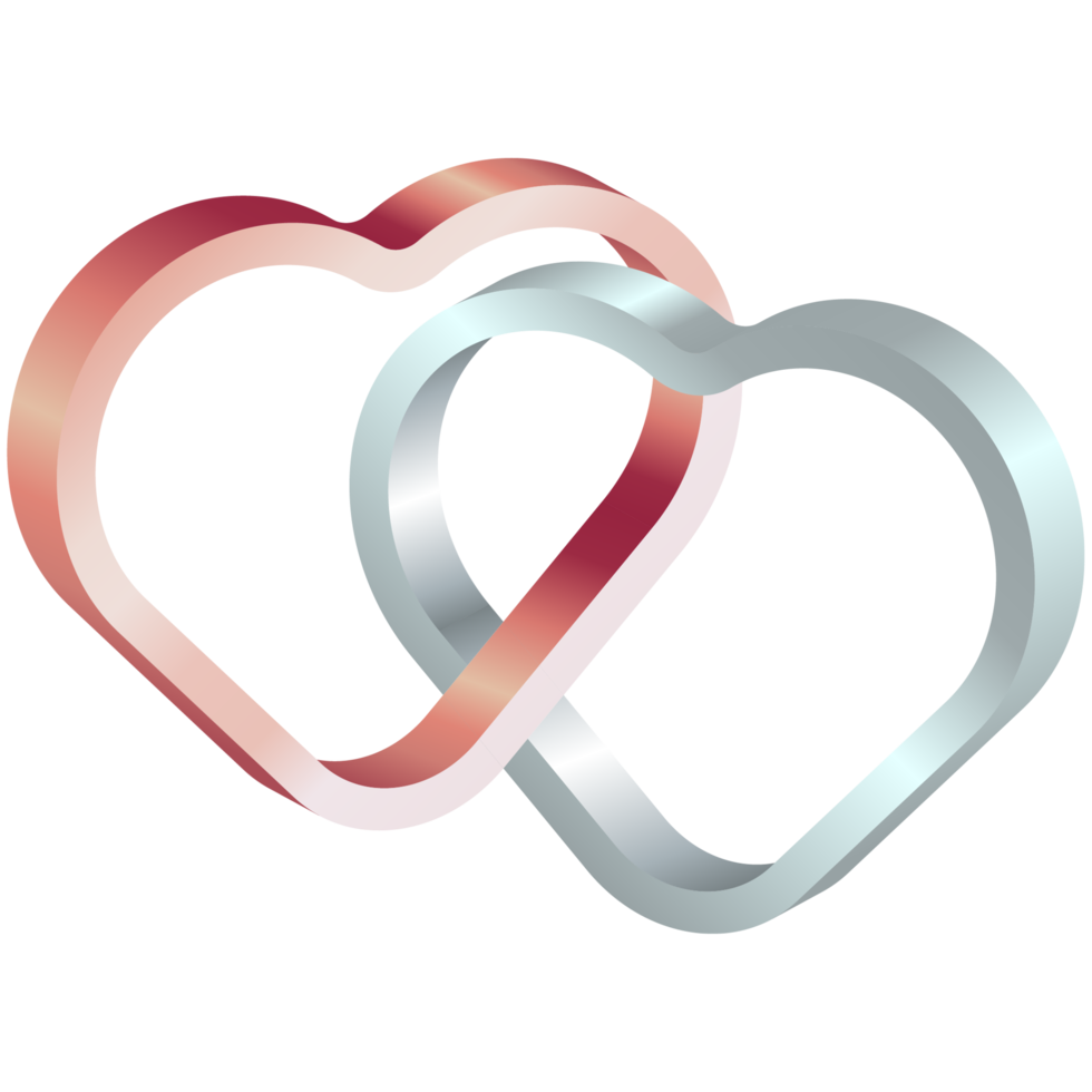 Heart Shape Metallic Ring. png
