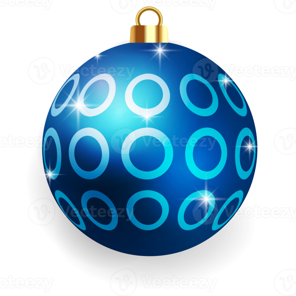metalen blauw Kerstmis bal. png