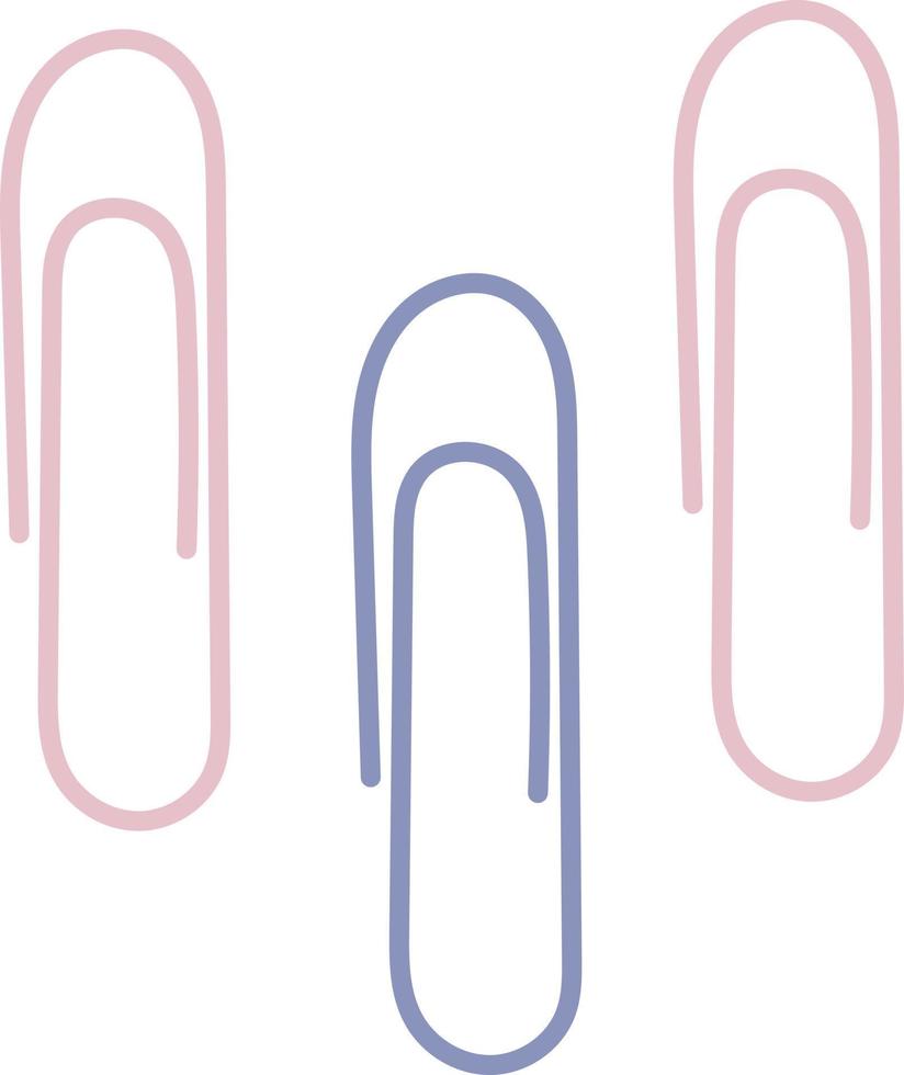 Paper clips illustration vector