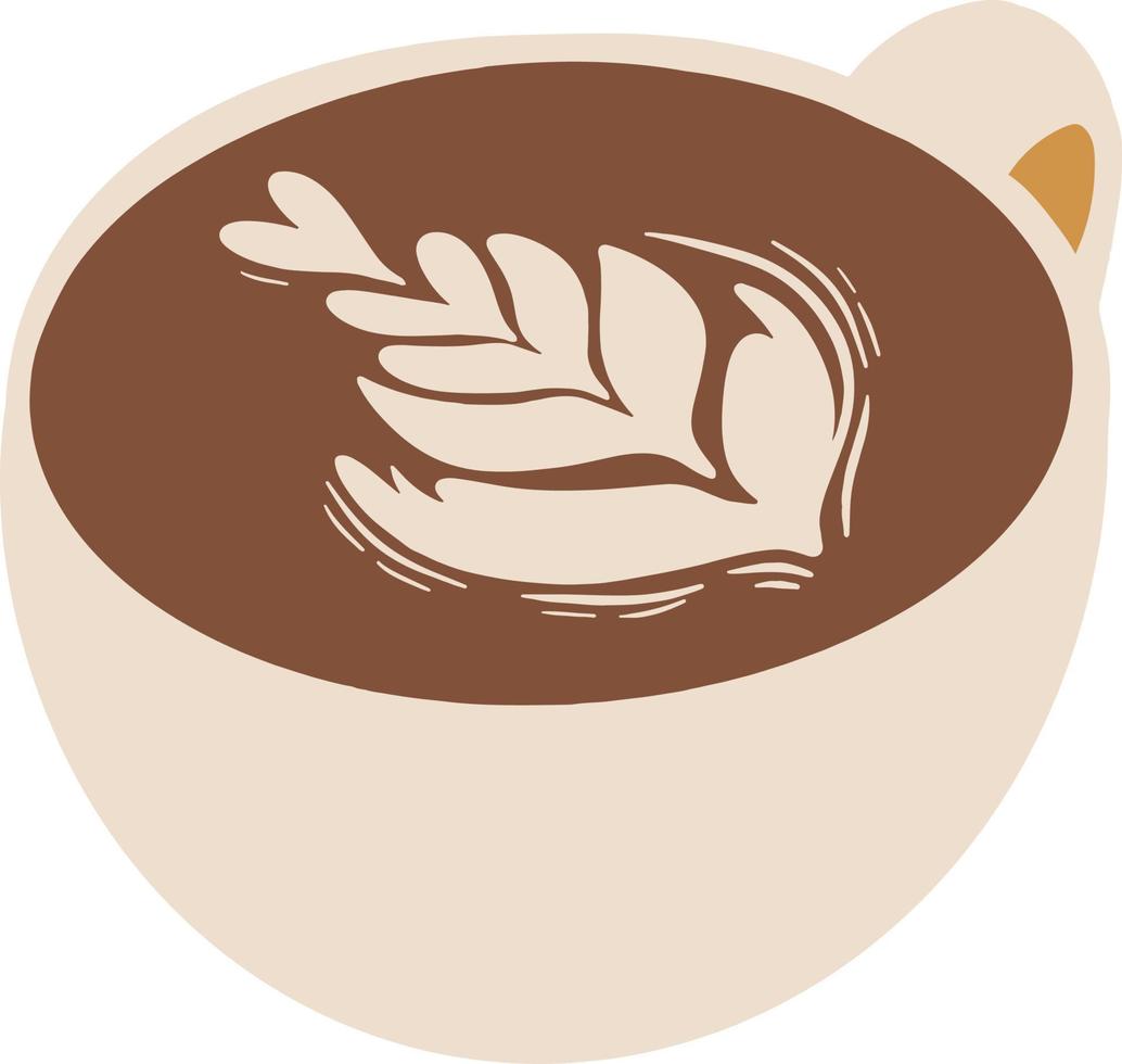 una taza de café con leche ilustración vector