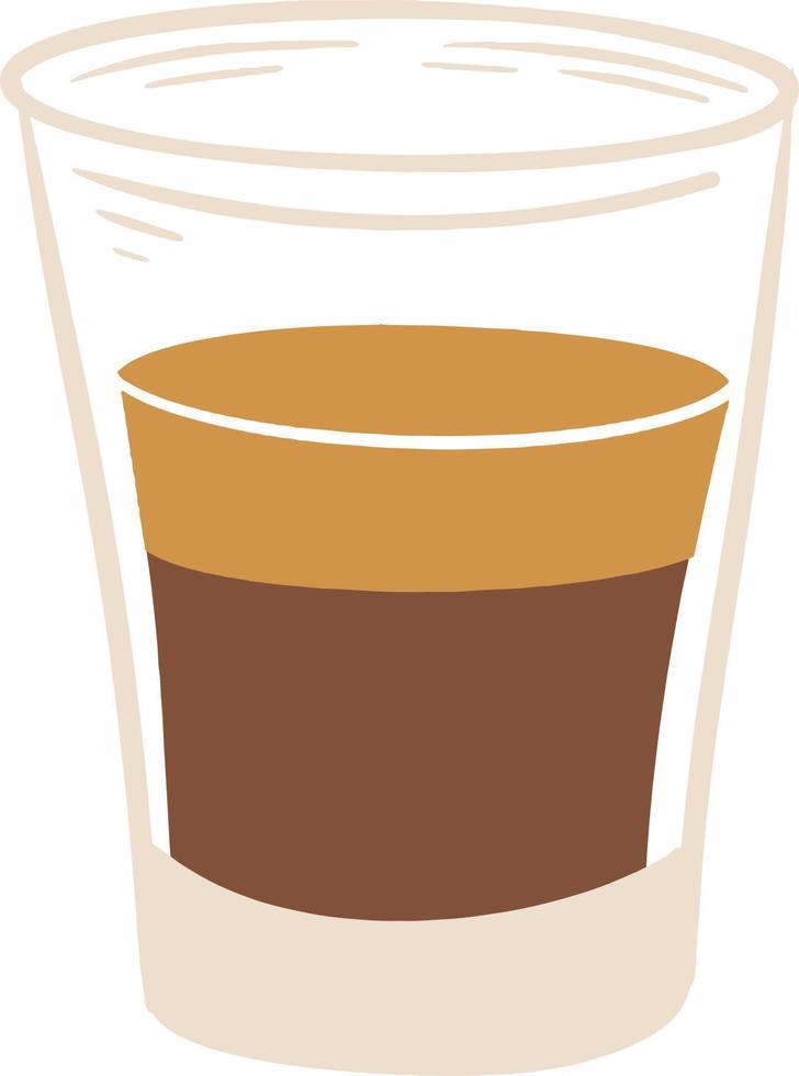 A glass of espresso illustration vector