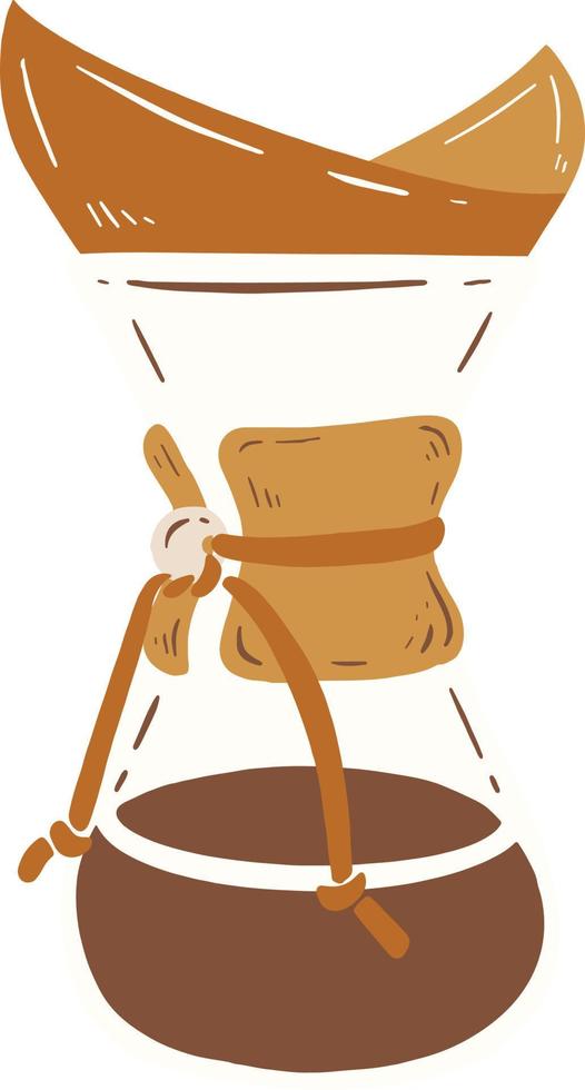 Modern coffee filter illustration vector
