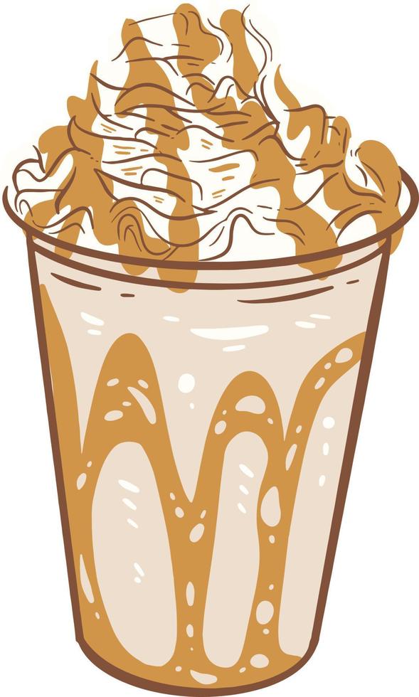 A glass of frappuccino illustration vector