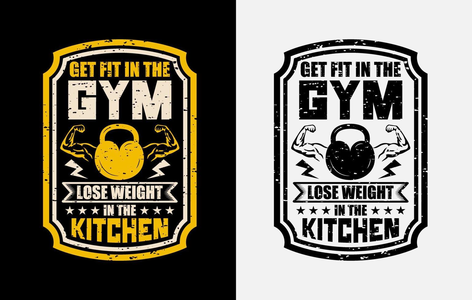 diseño de camiseta de gimnasio, diseño de camiseta de trabajo duro 3590893  Vector en Vecteezy