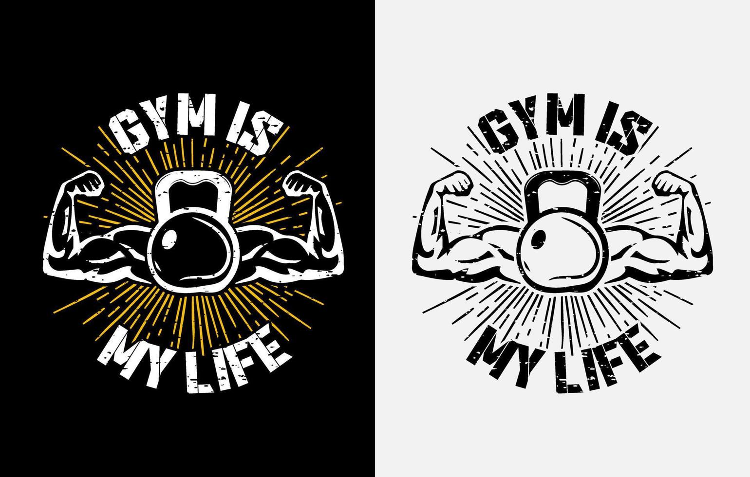 Gym T shirt design, Gym motivational quote, Workout inspirational t shirt design, Fitness t shirt design vector
