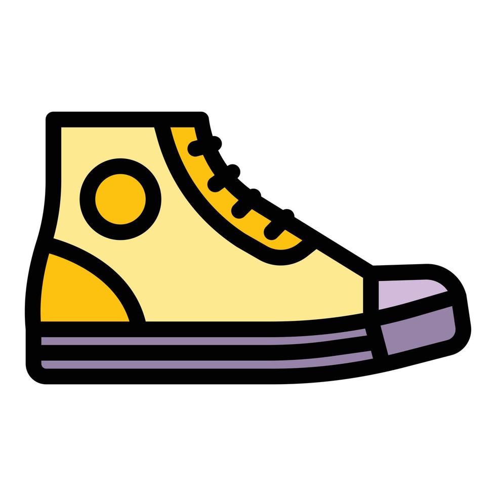 Shop sneaker icon color outline vector