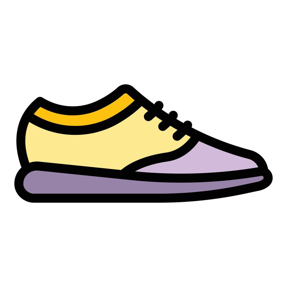 Training shoes icon color outline vector