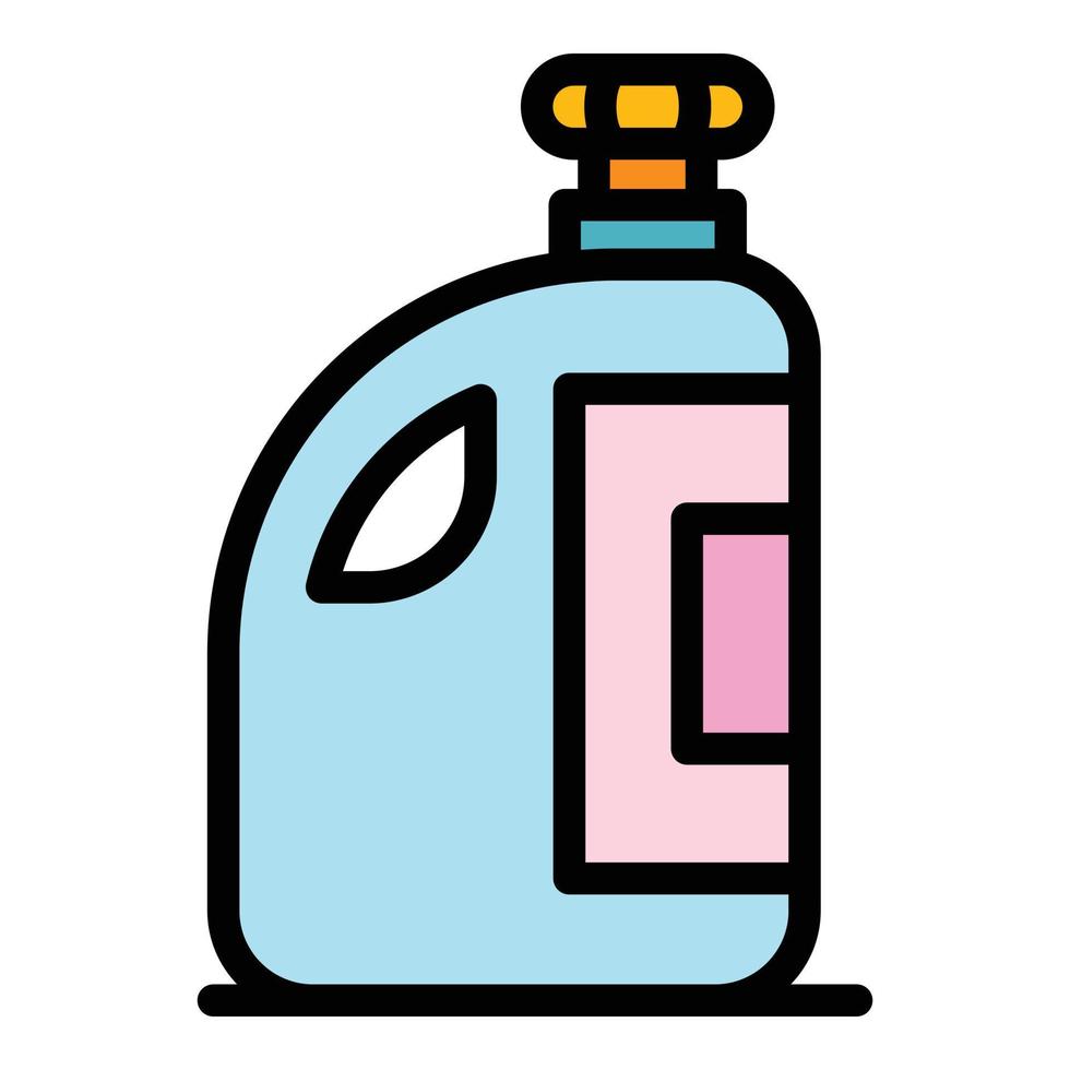 Bottle clean solution icon color outline vector