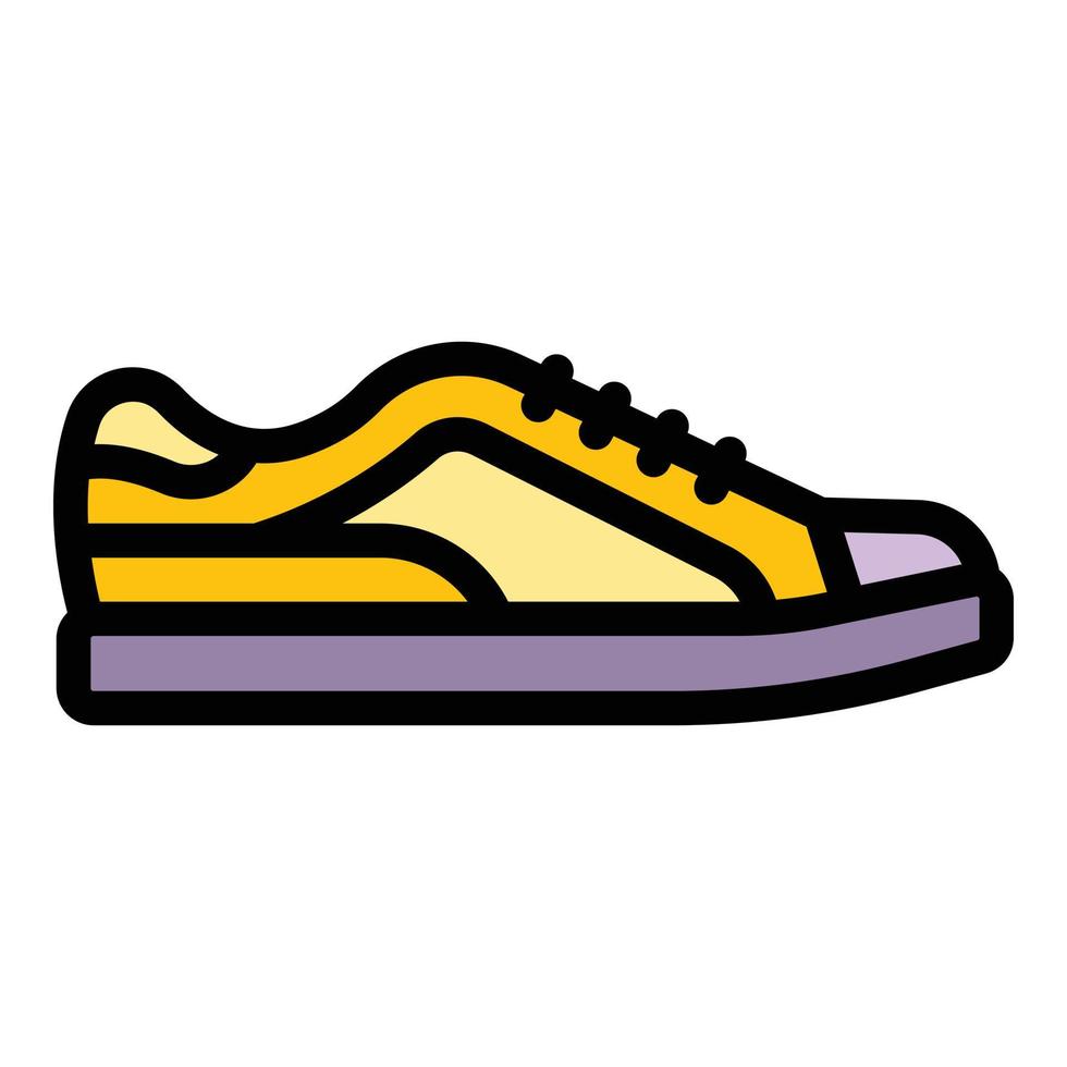 Rap sneakers icon color outline vector