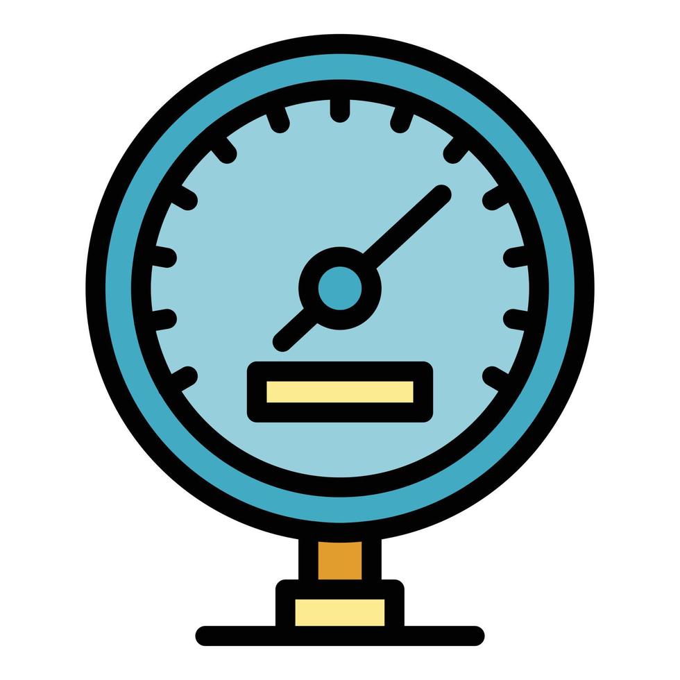 Speedometer icon color outline vector