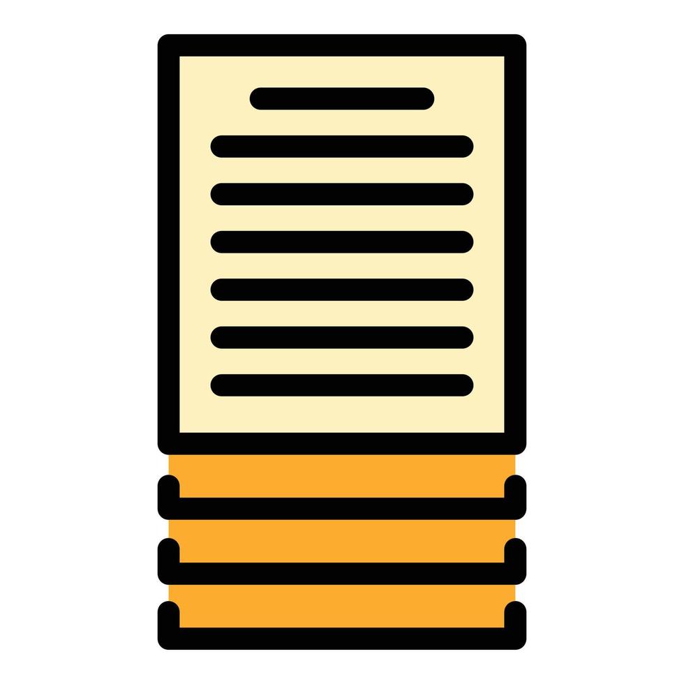 Documents scenario icon color outline vector
