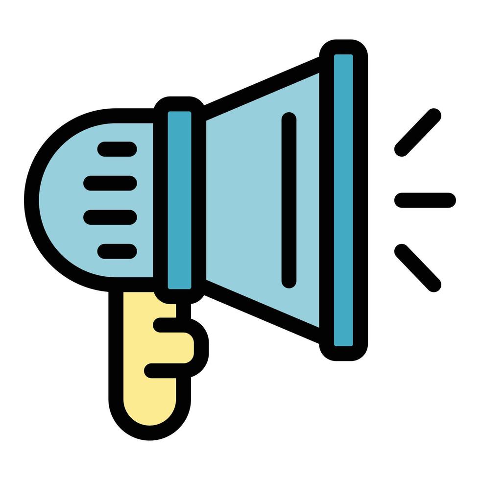 Megaphone idea icon color outline vector