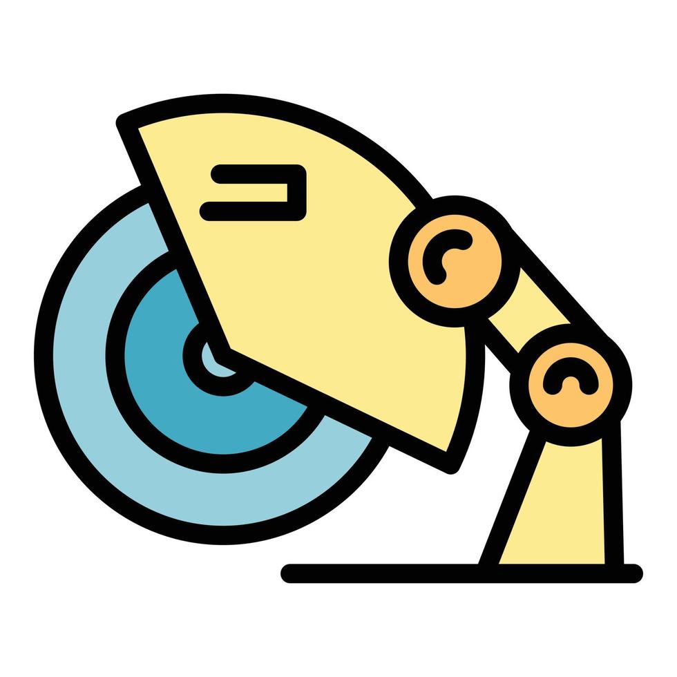 Care grinding machine icon color outline vector