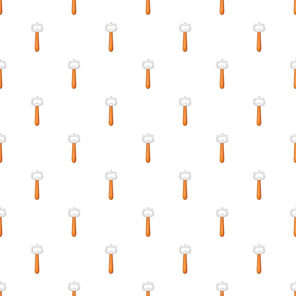 Beer bottle opener pattern, cartoon style vector