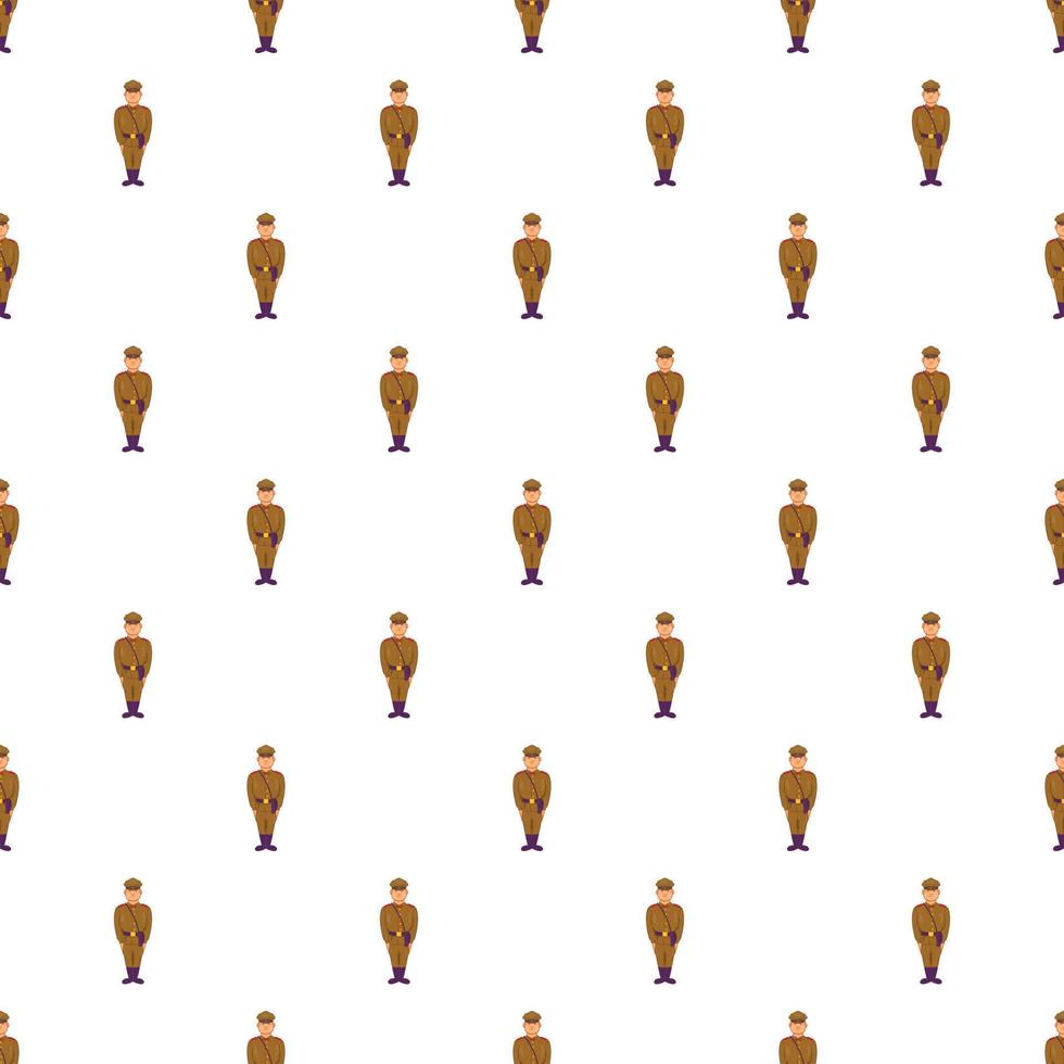 Man in army uniform pattern, cartoon style vector