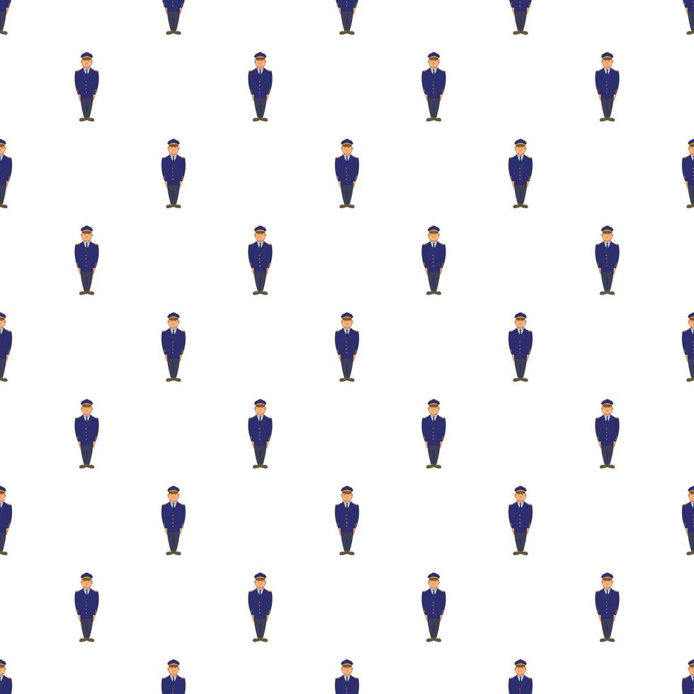 Policeman pattern, cartoon style vector