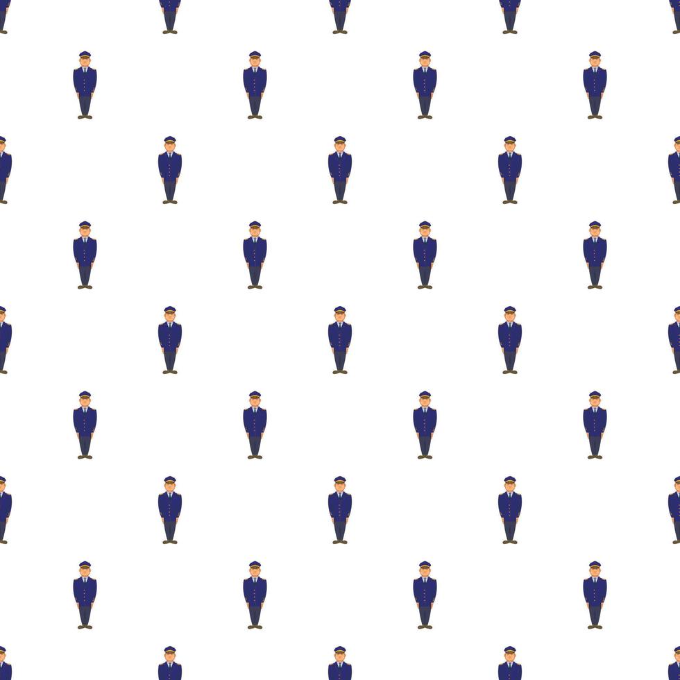 Policeman pattern, cartoon style vector