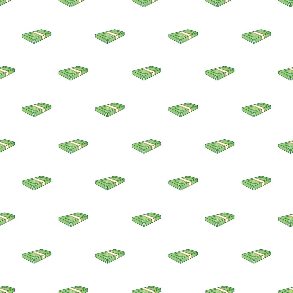 Bundle of money pattern, cartoon style vector