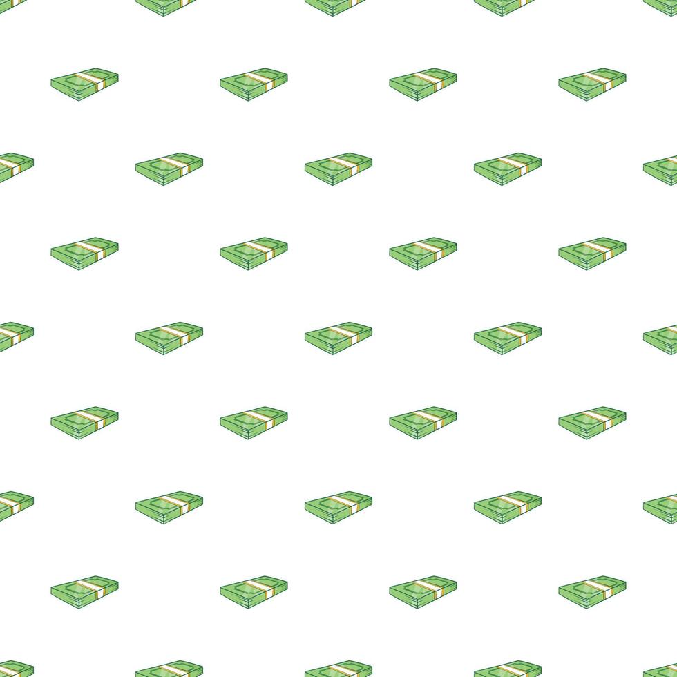 Bundle of money pattern, cartoon style vector