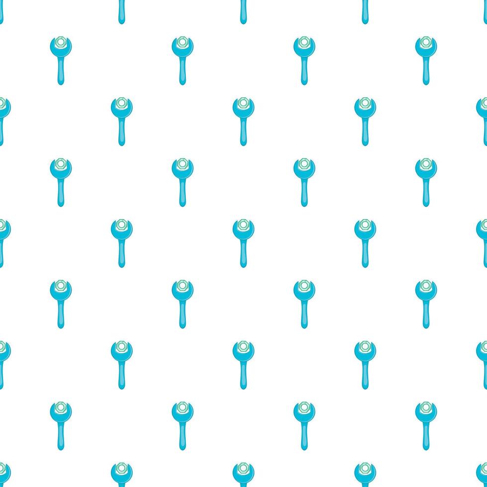 Wrench pattern, cartoon style vector