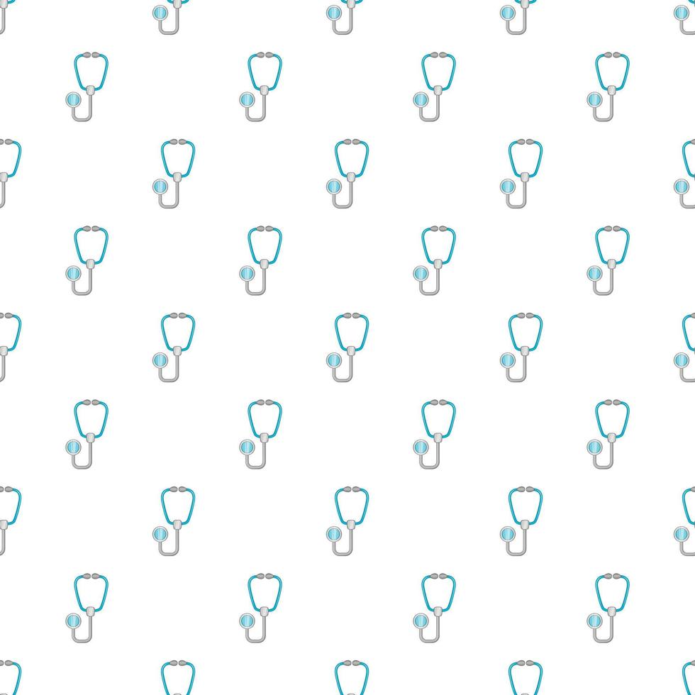 Stethoscope pattern, cartoon style vector