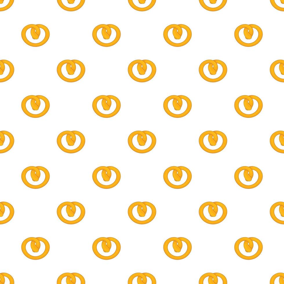 Pretzels pattern, cartoon style vector