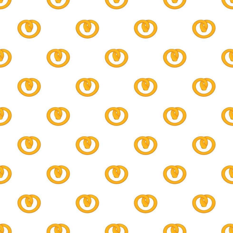 Pretzels pattern, cartoon style vector