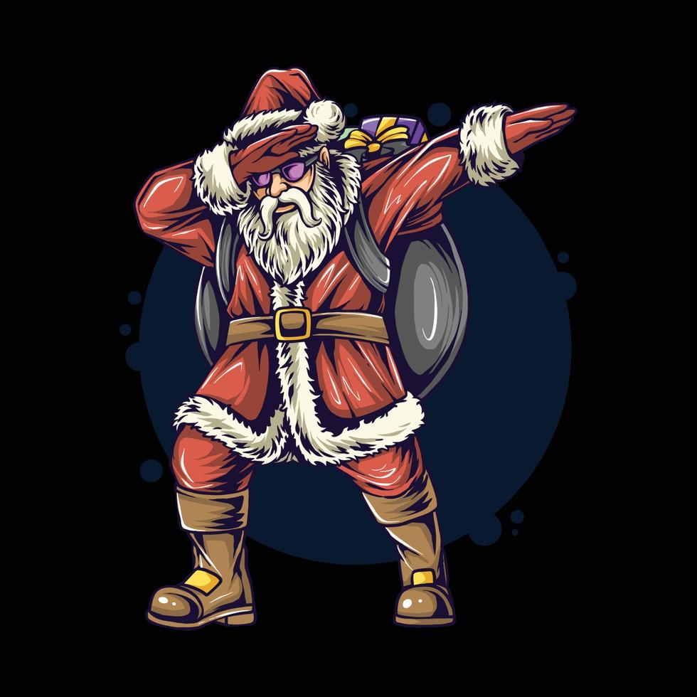 Christmas Santa Claus Dabbing Dance vector