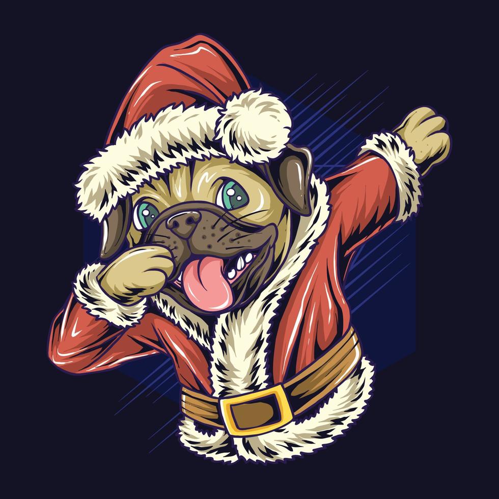 Christmas Santa Claus Is Dancing Dabbing vector
