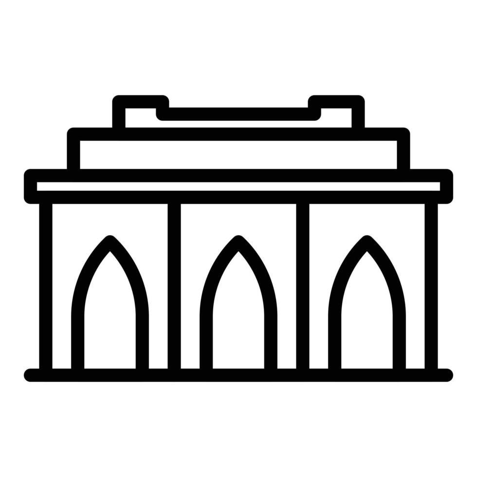 Architecture building icon outline vector. Culture travel vector