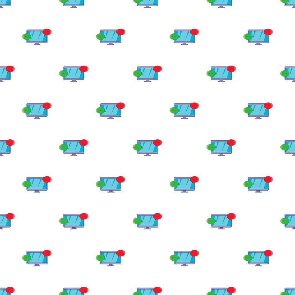 Messages on computer pattern, cartoon style vector
