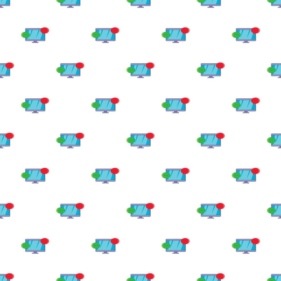 Messages on computer pattern, cartoon style vector