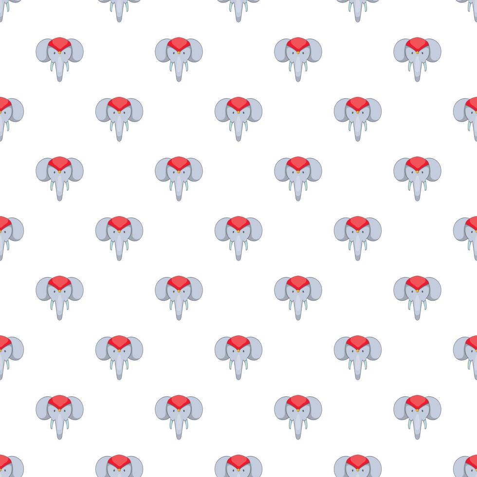 Indian elephant pattern, cartoon style vector