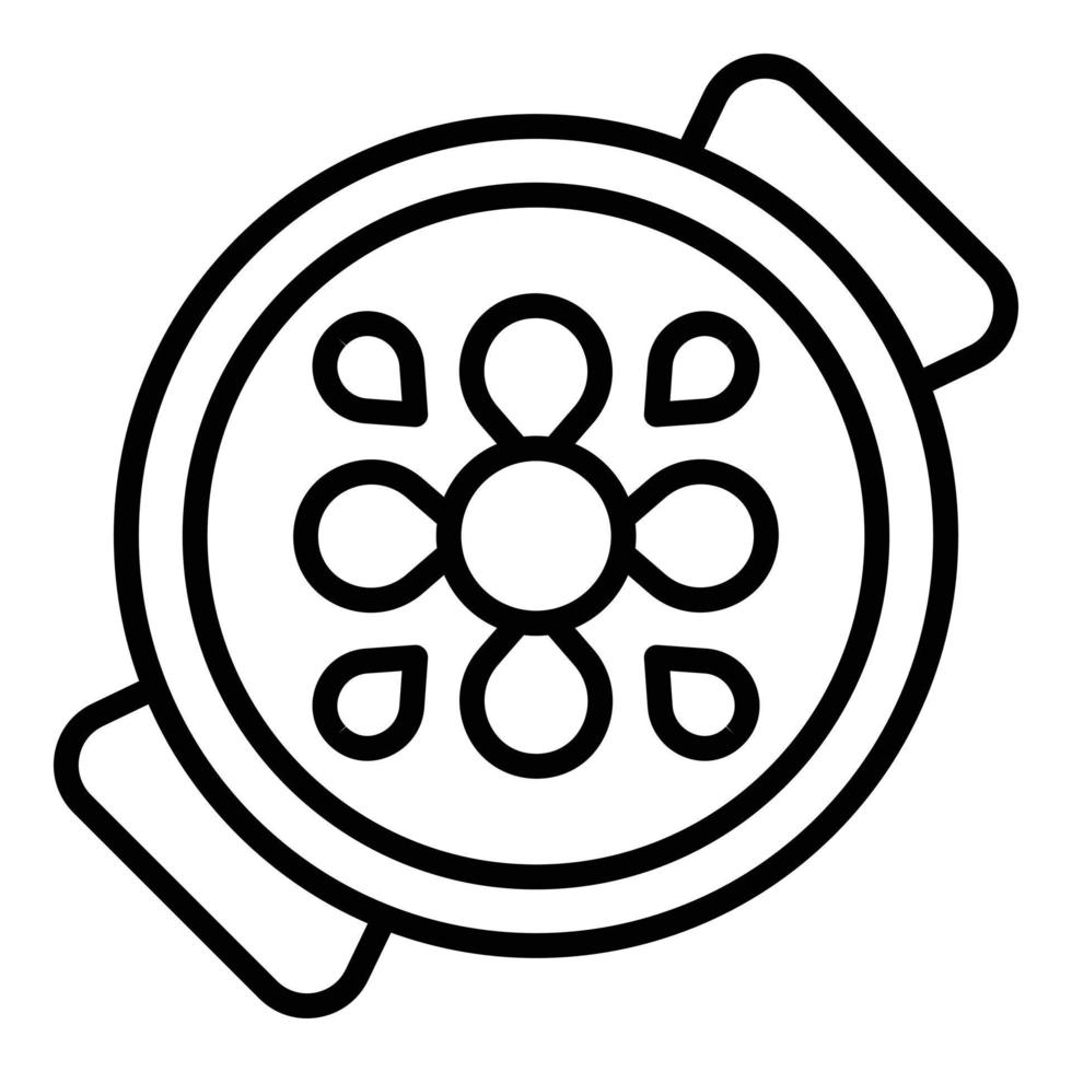 Spanish paella icon outline vector. Fish cuisine vector